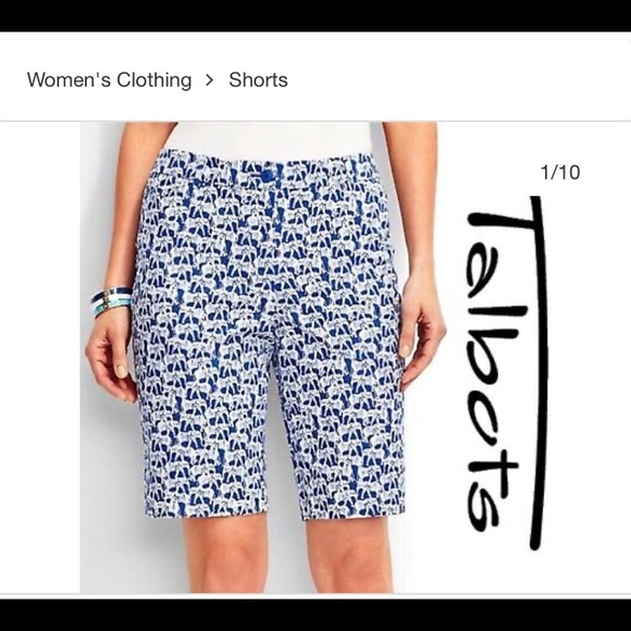 Talbots “ The Perfect Shorts” Elephant Print - Picture 5 of 5